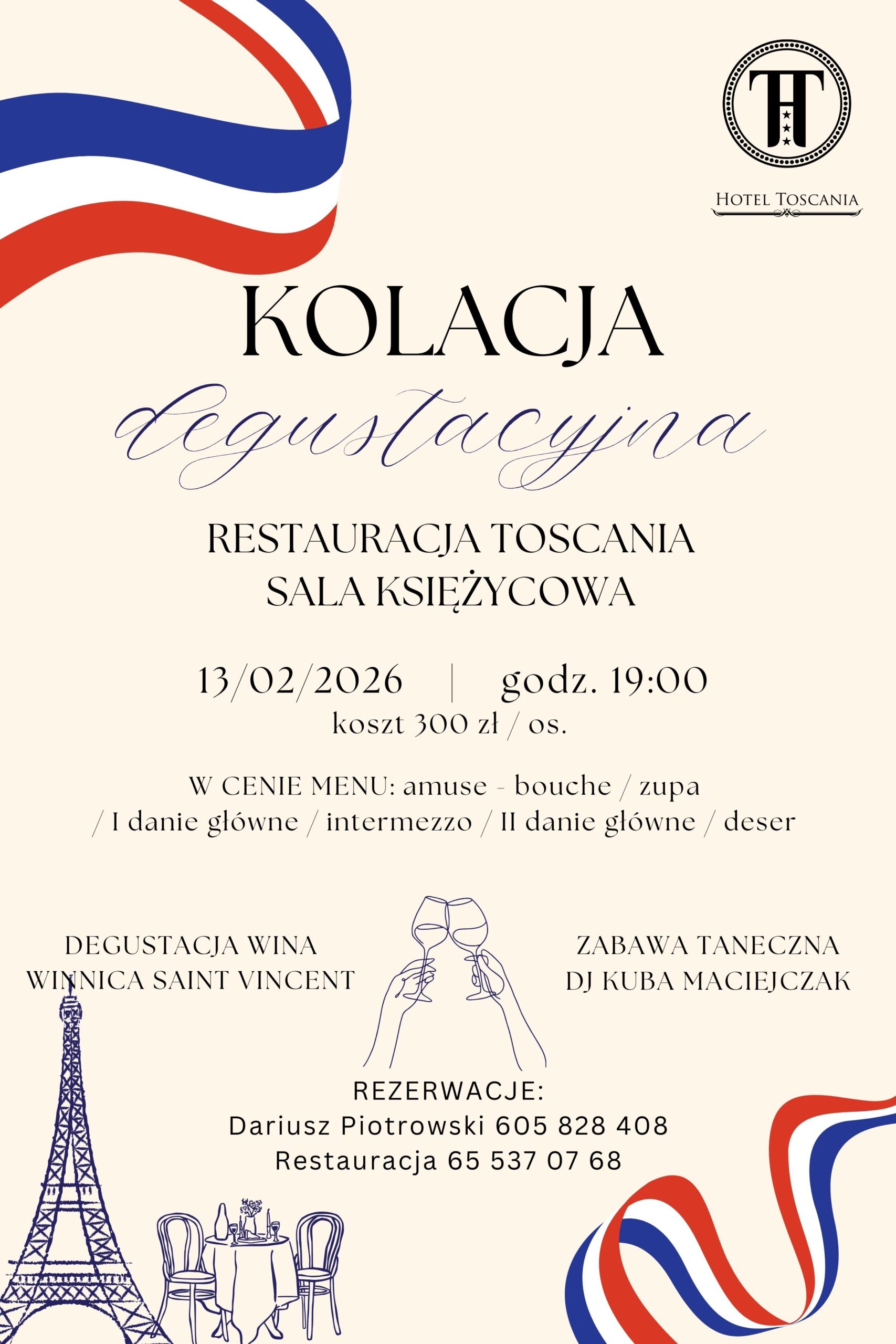 KOLACJA DEGUSTACYJNA TOSCANIA
